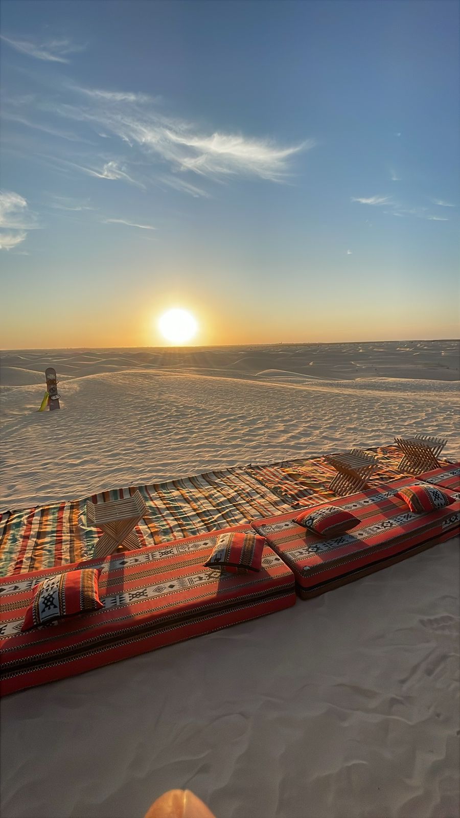 Coucher de soleil sur les dunes de Sabria